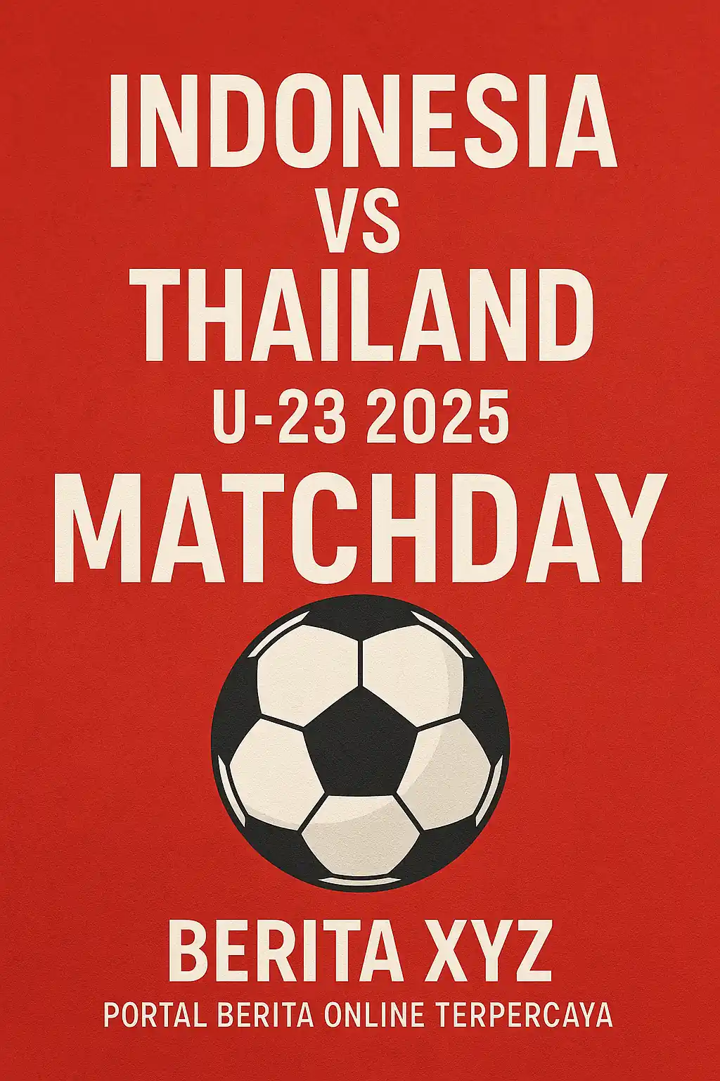 Poster pertandingan Indonesia vs Thailand U-23 2025 skor akhir
